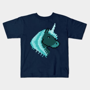 Pixel Spectral Black Unicorn Kids T-Shirt